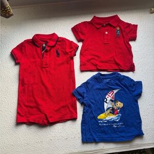 Polo by Ralph Lauren Kids Red and Blue Shirts Set